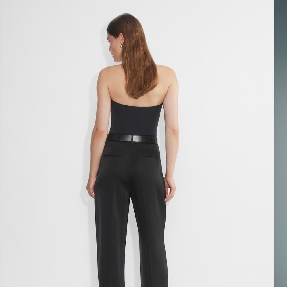 Aritzia Black Women's Refined Satin Trousers